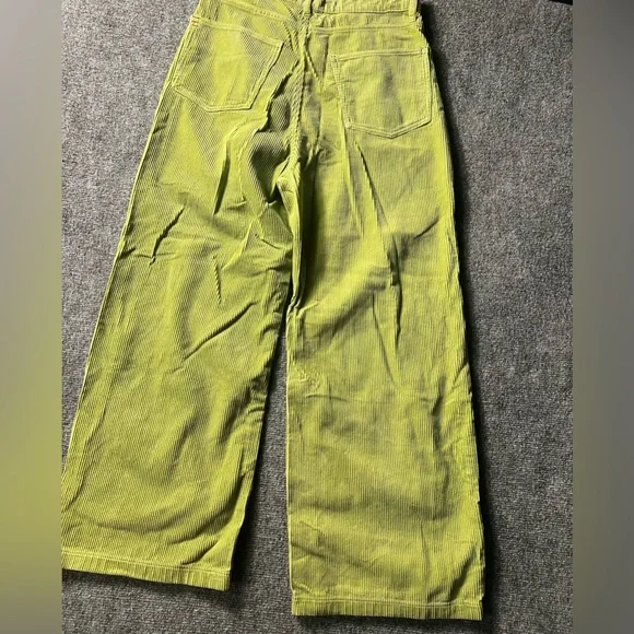 Urban Outfitters Lime Green High Rise WideLeg Jeans Y2K Street Wear Sz 31 (30”) - Picture 8 of 13